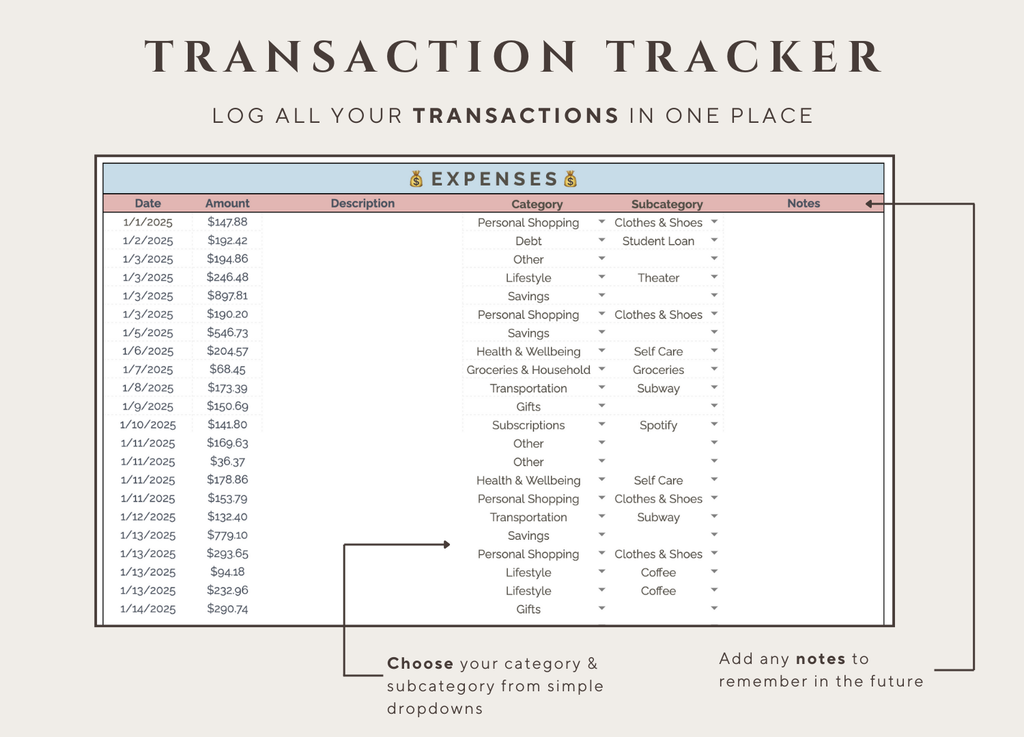 Monthly Budgeting Planner