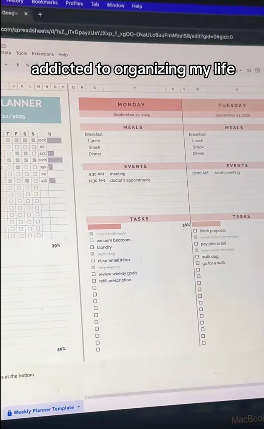The Weekly Planner